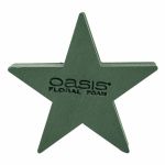 OASIS® mokrá květinová pěna hvězda, dřevěný podstavec Bioline, zelená, 50x50x5,5cm