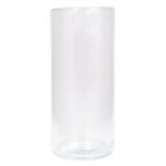 Květinová váza ve tvaru válce SANYA OCEAN ze skla, průhledná, 25cm, Ø11,5cm