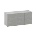 OASIS® plug-in mechová cihla pro umělé květiny, s řeznými liniemi, šedá, 23x11x7,5cm