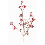 Umělá větvička sněženky HARMONIA, bobule, červená, 80cm