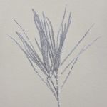 Umělá cedrová větev THEOBALD, třpytky, stříbrná, 60cm