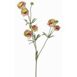 Textilní pryskyřník YARIS, zeleno-růžový, zeleno-fuchsiový, 65cm, Ø3-4,5cm