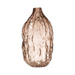 Skleněná láhev-váza CLIFFORD s mramorováním, béžovo-čirá, 22 cm, Ø 11,3 cm