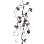 Umělý věnec z jedlových šišek ZEBRO, přírodní, 120cm