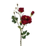 Umělá větvička růže FRALGO, červená, 65cm