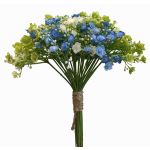 Umělý trs gypsophily LITAGO, zelenomodro-krémový, 23cm