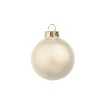 Weihnachtsbaumkugel CLARIBELLE, matt, 30 Stück, champagner, Ø6cm