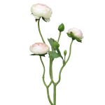 Umělé větve ranunculus JIXIANG, bílo-růžová, 50cm