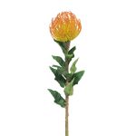 Umělé květiny Protea XIFANG, oranžovo-žlutá, 75cm