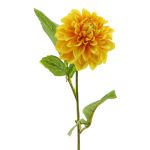 Umělá květina jiřina WANRU, žlutooranžová, 50cm