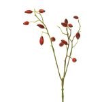 Umělý živý plot z růží XINGRUI s šípky, červený, 45cm