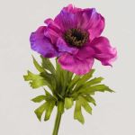 Umělá květina sasanka FRANCA, fuchsiová, 35cm, Ø9cm