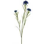 Umělá větev květiny chrpa NAWEN, modrá, 65cm, Ø3-5,5cm