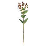 Umělá větvička třezalky TAVIRA s plody, červená, 65cm
