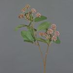 Umělá větev dřínu PANGO s pupeny, tmavě růžová, 70cm