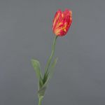 Umělá květina papoušek tulipán UAKARI, červeno-oranžovo-zelená, 65cm, Ø6cm