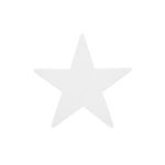 Vánoční dekorace silueta hvězdy AGENA, bílá, 58cm