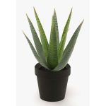 Umělá aloe variegata MARTINEZ, zelená, 25cm, Ø17cm
