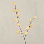 Umělá větev ostrožky balónové ELAENA, plody, béžovo-fialová, 100cm