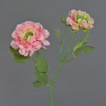 Umělý ranunculus SAGARA, růžový, 45cm, Ø5-8cm