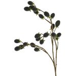 Umělá ostružinová větev URUMA s plody, černá, 90cm