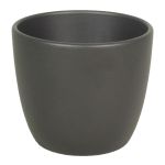 Keramický květináč velký TEHERAN BASAR, antracitově matný, 25cm, Ø28cm