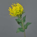 Umělá květina Protea HERVAS, žlutá, 70cm