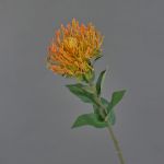 Umělá květina Protea HERVAS, oranžová, 70cm