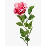 Umělá květina růže PEZOS, růžová, 60cm, Ø10cm