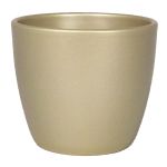 Keramický květináč TEHERAN BASAR, zlatý matný, 13,5cm, Ø15,5cm
