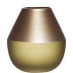 Stolní váza GORDEN ze skla, zelenorůžová, 12cm, Ø11cm