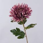 Umělá chryzantéma HIKJON, lila-krémová, 75cm, Ø18cm