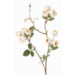 Umělá větvička kapustové růže LORRAINE, Eco Collection, krémově žlutá, 60cm, Ø3cm