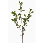Dekorativní větvička řezanky LOVRIS s květy, zelenožlutá, 90cm
