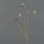 Umělá maková kapsle FILOMELA, tmavě hnědá, 75 cm