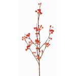 Umělá větvička sněženky HARMONIA, bobule, oranžová, 80cm