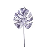 Umělý list filodendron monstera deliciosa SEHUN, lila, 70cm