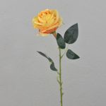 Textilní růže ELEAZAR, oranžová, 65cm Ø9cm