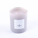 Vonná vosková svíčka MIREYA ve sklenici, Fireside, šedá, 9,3 cm, Ø 7,9 cm, 35 h