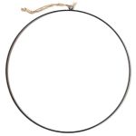 Metall Dekoring FREYDIS mit Juteschnur zum Hängen, schwarz, Ø40cm