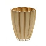 Tischvase BEA aus Glas, gold-metallic, 17cm, Ø14cm