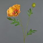 Dekorativní mák EDESSA, oranžovo-žlutý, 80cm