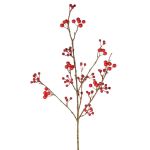 Umělá větvička sněženky HARMONIA, bobule, červená, 80cm