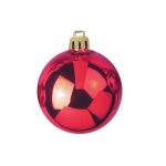 Weihnachtskugel TEODORA, 6 Stück, glänzend rot, Ø7cm