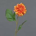 Umělá květina jiřina WANRU, oranžová, 50cm