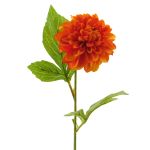 Umělá květina jiřina WANRU, oranžová, 50cm