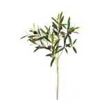 Umělá větvička olivovníku KONSTANTINOS, s plody, 50cm