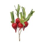 Plastová zeleninová ředkvička AZNI s drátkem, 6 kusů, červenorůžová, 11,5 cm, Ø2,8 cm