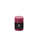 Stumpenkerze AURORA, purpurová, 14cm, Ø9,8cm, 100h - vyrobeno v Německu