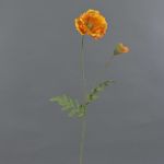 Textilní mák LIENTJE, oranžový, 65cm, Ø12cm